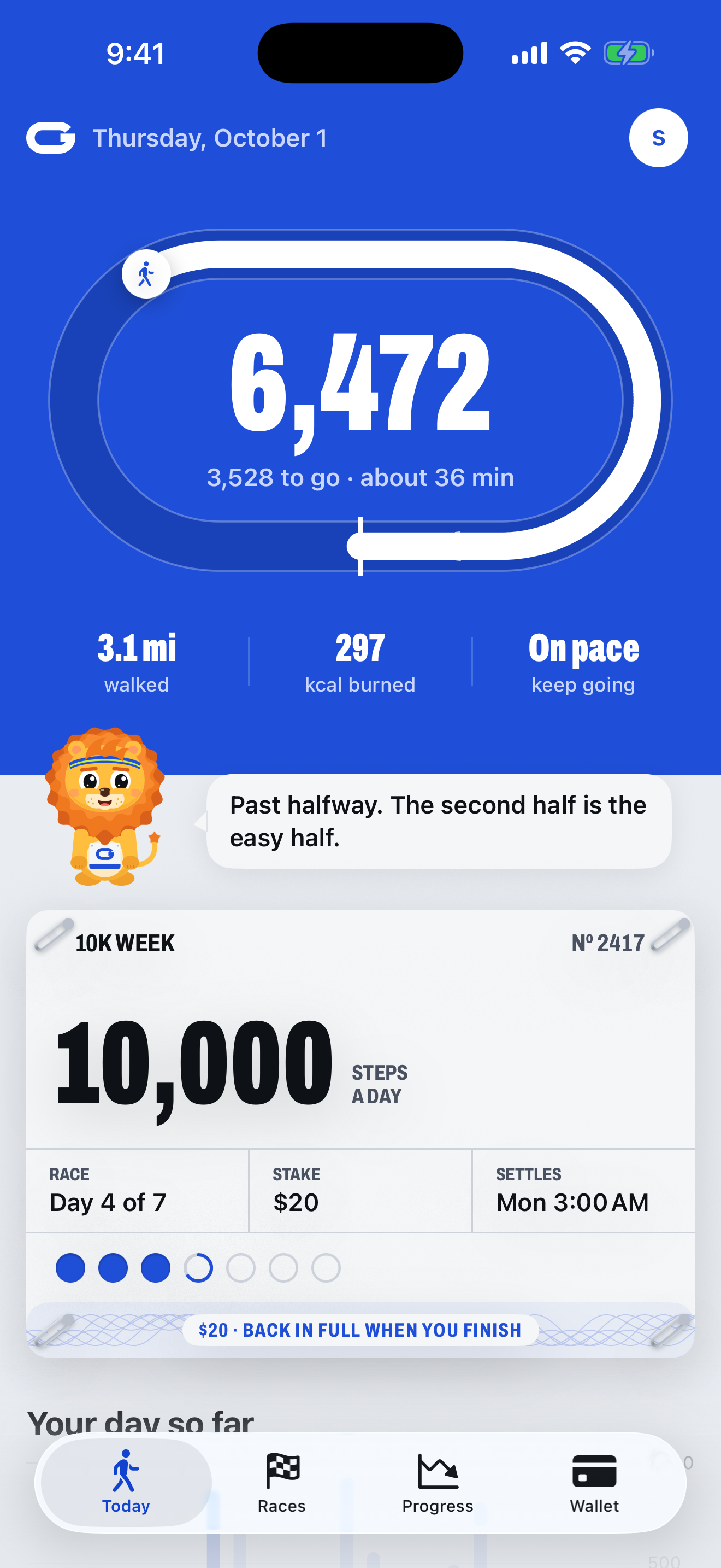 Today: steps on a track